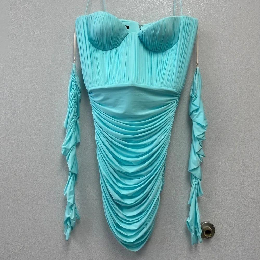Alex Perry Paige Mini Dress White AU8 - Picture 7 of 10